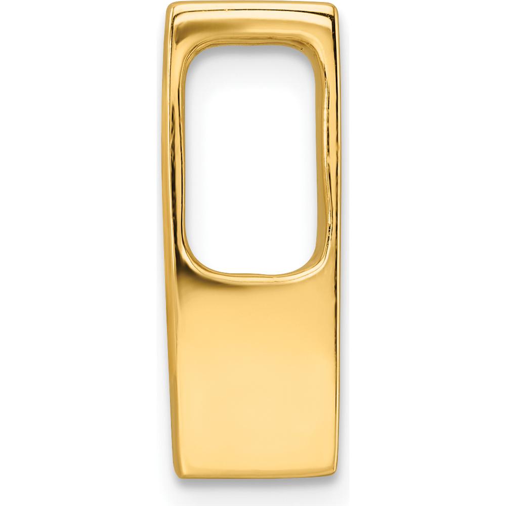 14K Yellow Gold Slide Mounting for 6mm Regular/8mm Fancy Gemstones, Fits Omega Chain - 19mm Length by Oro Pregiato
