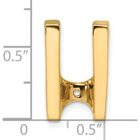 14K Yellow Gold Slide Mounting for 6mm Regular/8mm Fancy Gemstones, Fits Omega Chain - 19mm Length by Oro Pregiato