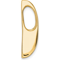 14K Yellow Gold Slide Mounting for 6mm Regular or 8mm Fancy Omega Stone - Polished Finish by Oro Pregiato