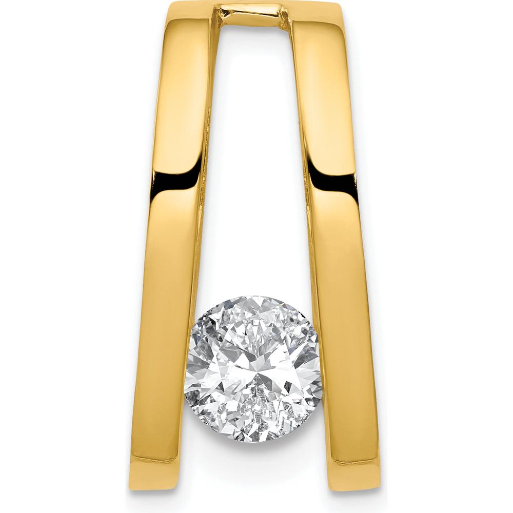 14K Yellow Gold Slide Mounting for 6mm Regular or 8mm Fancy Omega Stone - Polished Finish by Oro Pregiato