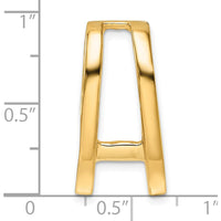 14K Yellow Gold Slide Mounting for 6mm Regular or 8mm Fancy Omega Stone - Polished Finish by Oro Pregiato