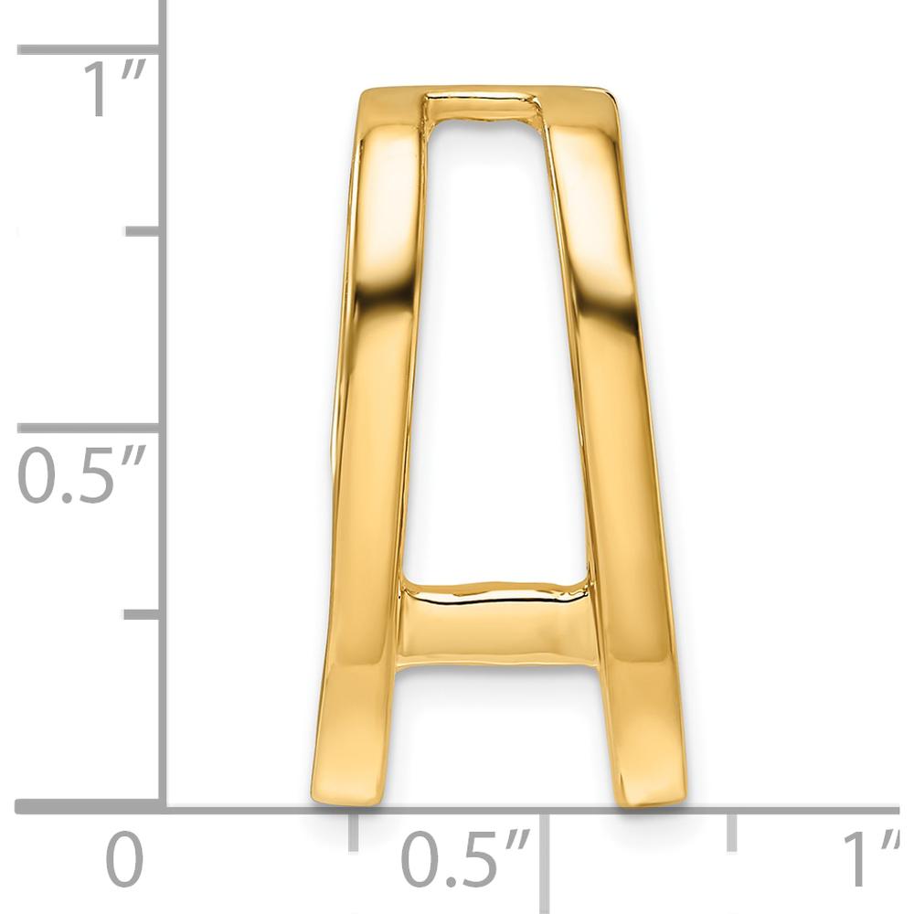 14K Yellow Gold Slide Mounting for 6mm Regular or 8mm Fancy Omega Stone - Polished Finish by Oro Pregiato