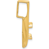 14K Yellow Gold Slide Mounting for 9x7mm Oval Stone - Fits 6mm Regular/8mm Fancy Omega Chain by Oro Pregiato