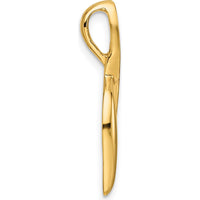14K Yellow Gold Slide Mounting for Omega Stone up to 3mm - Pendant Charm Base by Oro Pregiato