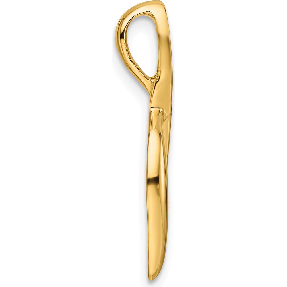 14K Yellow Gold Slide Mounting for Omega Stone up to 3mm - Pendant Charm Base by Oro Pregiato