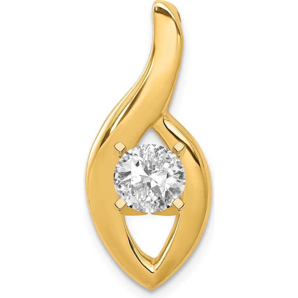 14K Yellow Gold Slide Mounting for Omega Stone up to 3mm - Pendant Charm Base by Oro Pregiato