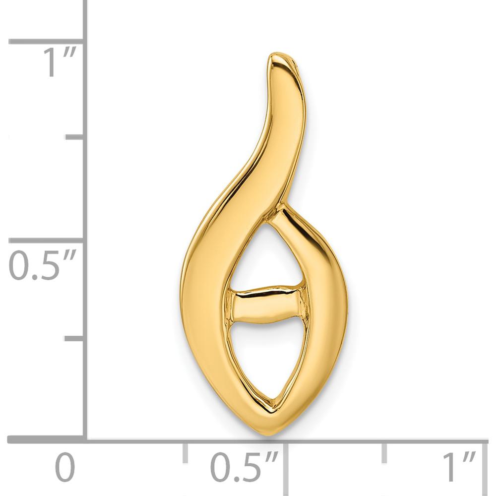 14K Yellow Gold Slide Mounting for Omega Stone up to 3mm - Pendant Charm Base by Oro Pregiato