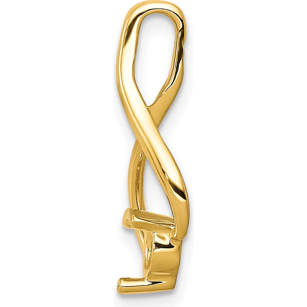 14K Yellow Gold Slide Pendant for 4mm Round Stone - Fits up to 5mm Omega by Oro Pregiato