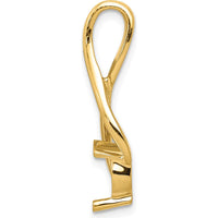 14K Yellow Gold Slide Pendant Mounting for 6.5mm Round Stone with Prong Setting by Oro Pregiato