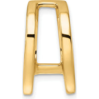 14K Yellow Gold Slide Pendant Mounting for 6mm Regular/8mm Fancy Stone - Polished Finish by Oro Pregiato