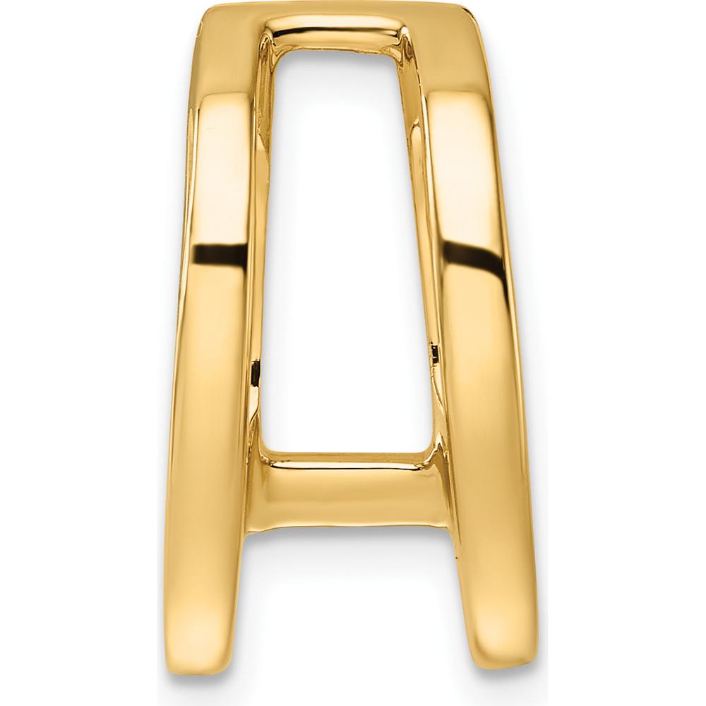 14K Yellow Gold Slide Pendant Mounting for 6mm Regular/8mm Fancy Stone - Polished Finish by Oro Pregiato