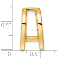 14K Yellow Gold Slide Pendant Mounting for 6mm Regular/8mm Fancy Stone - Polished Finish by Oro Pregiato