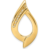 14K Yellow Gold Slide Pendant Mounting for Omega Necklace - Fits Up to 6mm Regular or 8mm Fancy Omega by Oro Pregiato