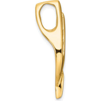 14K Yellow Gold Slide Pendant Mounting for Omega Necklace - Fits Up to 6mm Regular or 8mm Fancy Omega by Oro Pregiato