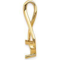 14K Yellow Gold Slide Pendant Mounting for Stones up to 5.8mm with Polished Finish by Oro Pregiato
