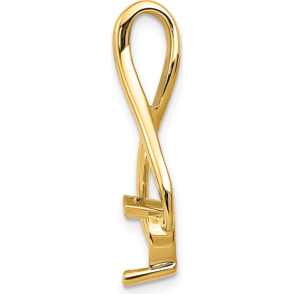 14K Yellow Gold Slide Pendant Mounting for Stones up to 5.8mm with Polished Finish by Oro Pregiato