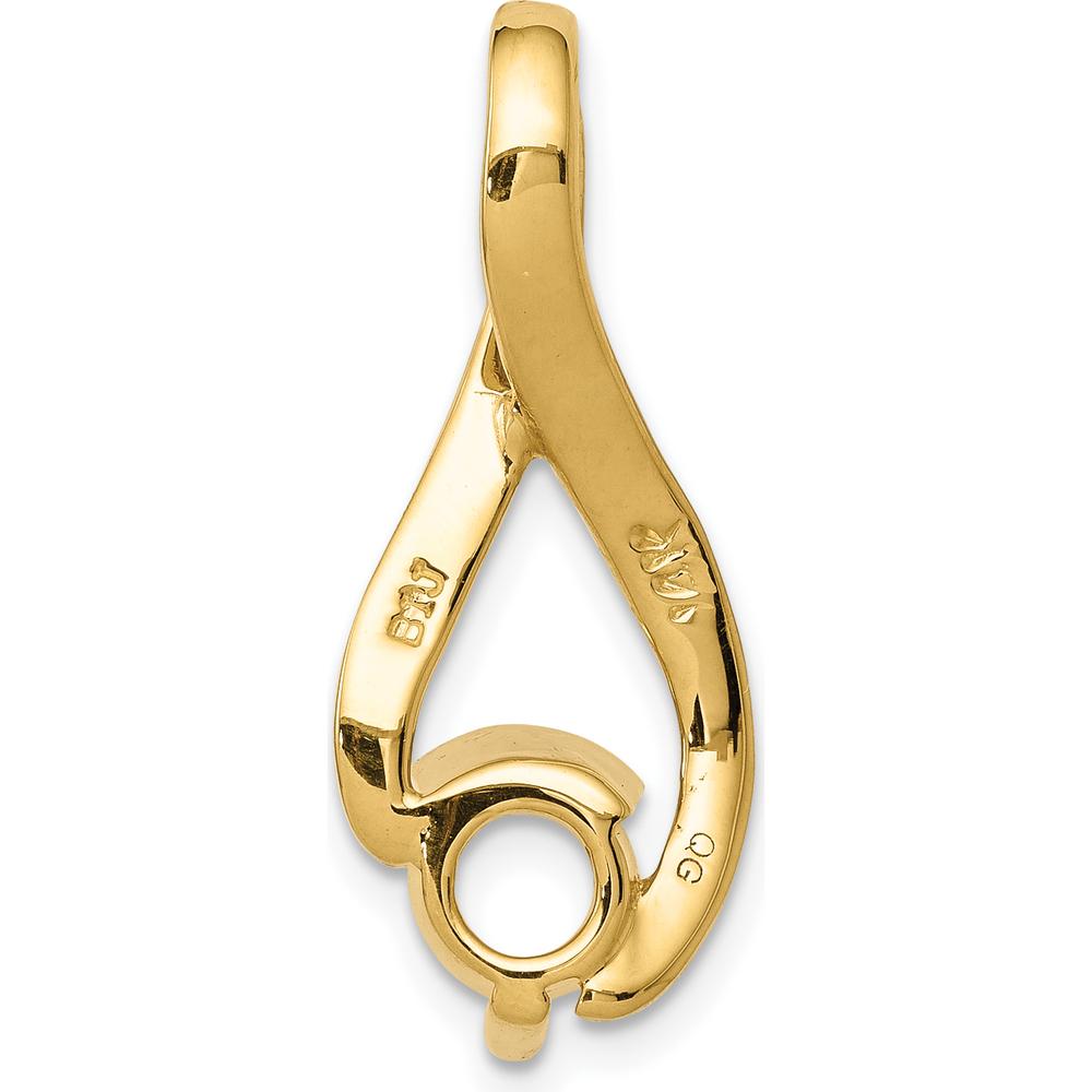 14K Yellow Gold Slide Pendant Mounting for Stones up to 5.8mm with Polished Finish by Oro Pregiato