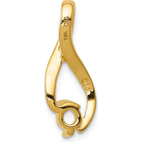 14K Yellow Gold Slide Pendant with 4.5mm Stone Mounting for Omega Chains - 22mm Length by Oro Pregiato