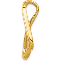 14K Yellow Gold Slide Pendant with Peg-Set Diamond Mounting for 6mm Stone by Oro Pregiato