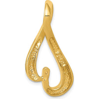 14K Yellow Gold Slide Pendant with Peg-Set Diamond Mounting for 6mm Stone by Oro Pregiato
