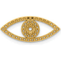 14K Yellow Gold Small Evil Eye Pendant Mounting with 42 Round Stone Settings by Oro Pregiato