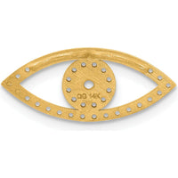 14K Yellow Gold Small Evil Eye Pendant Mounting with 42 Round Stone Settings by Oro Pregiato