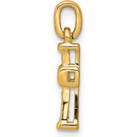 14K Yellow Gold Small Latin Cross Pendant with Round Diamonds - 1/20 Carat Total Diamond Weight by Monteluci Fine Jewelry