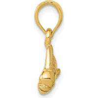 14K Yellow Gold Small Mahi Mahi Fish Pendant - Themed Ocean-Inspired Charm by Oro Pregiato