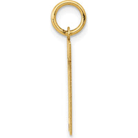 14K Yellow Gold Small Polished Number 11 Charm - Laser-Cut Design by Oro Pregiato