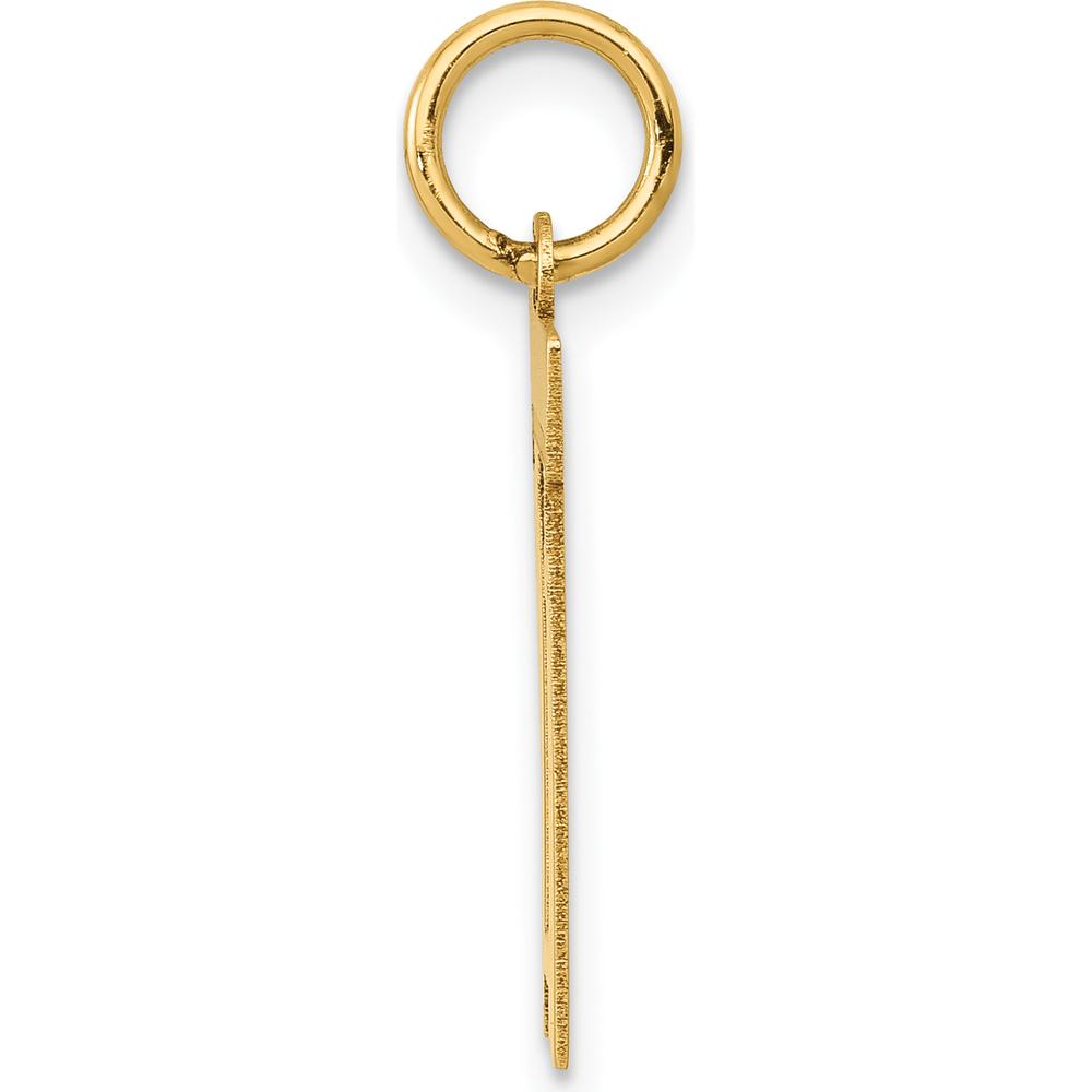 14K Yellow Gold Small Polished Number 11 Charm - Laser-Cut Design by Oro Pregiato