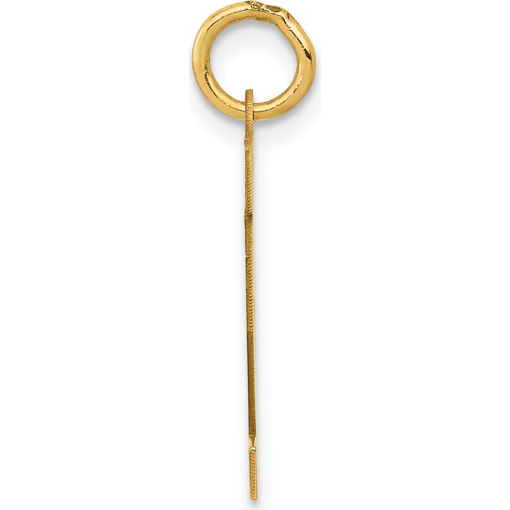 14K Yellow Gold Small Polished Number 12 Laser-Cut Pendant Charm by Oro Pregiato