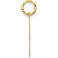 14K Yellow Gold Small Polished Number 13 Charm - Laser Cut Design by Oro Pregiato