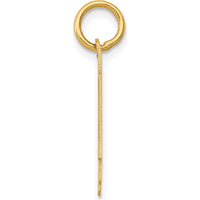 14K Yellow Gold Small Polished Number 14 Charm by Oro Pregiato