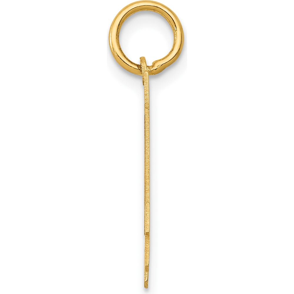 14K Yellow Gold Small Polished Number 14 Charm by Oro Pregiato