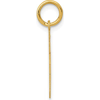 14K Yellow Gold Small Polished Number 15 Pendant Charm by Oro Pregiato