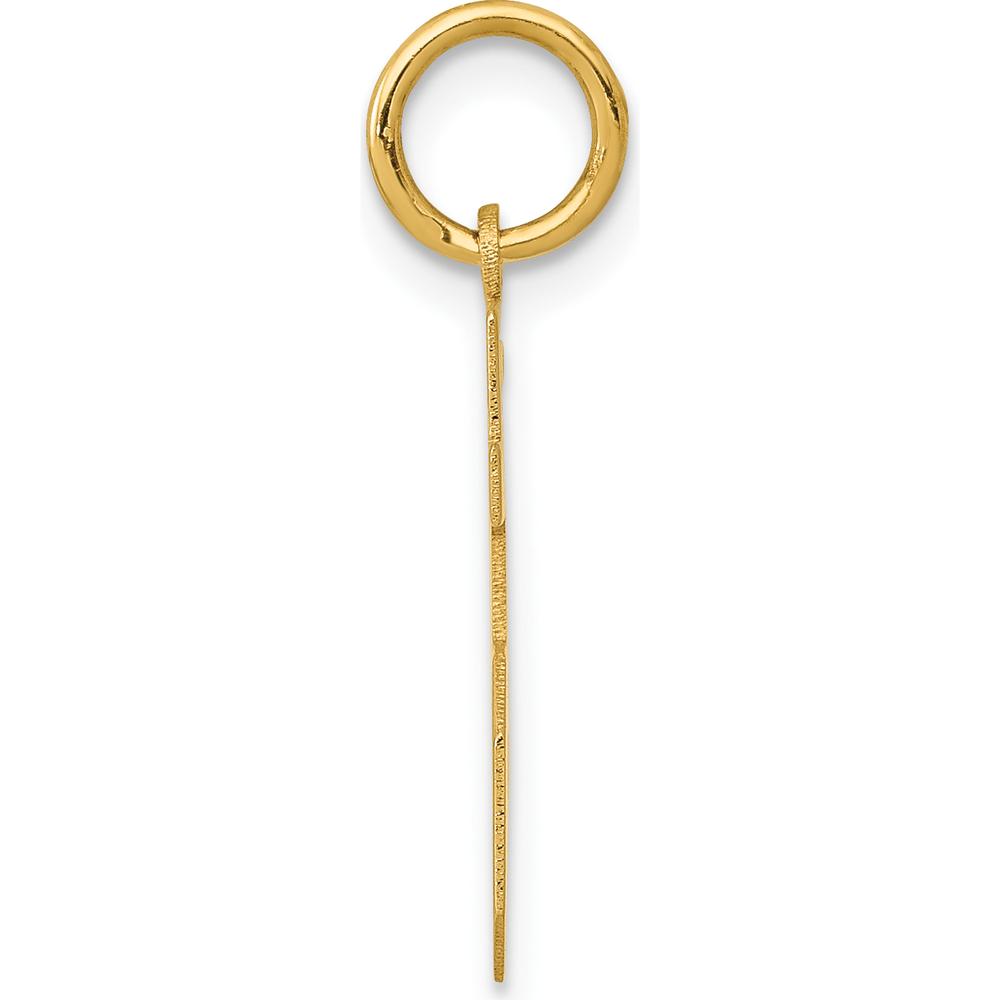 14K Yellow Gold Small Polished Number 15 Pendant Charm by Oro Pregiato