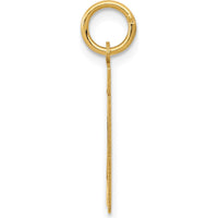 14K Yellow Gold Small Polished Number 21 Charm - Laser Cut Design by Oro Pregiato