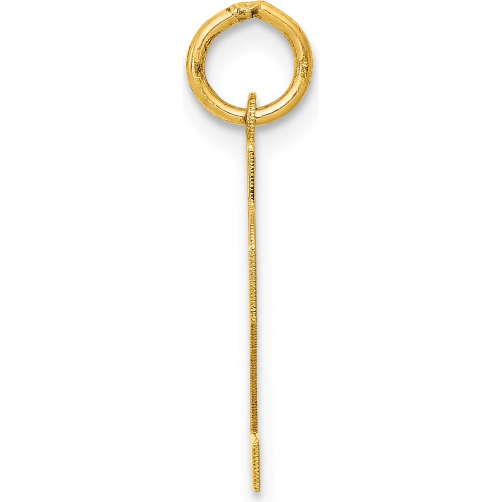14K Yellow Gold Small Polished Number 22 Charm - Laser Cut Design by Oro Pregiato