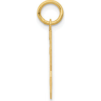 14K Yellow Gold Small Polished Number 33 Charm - Geometric Laser Cut Design by Oro Pregiato