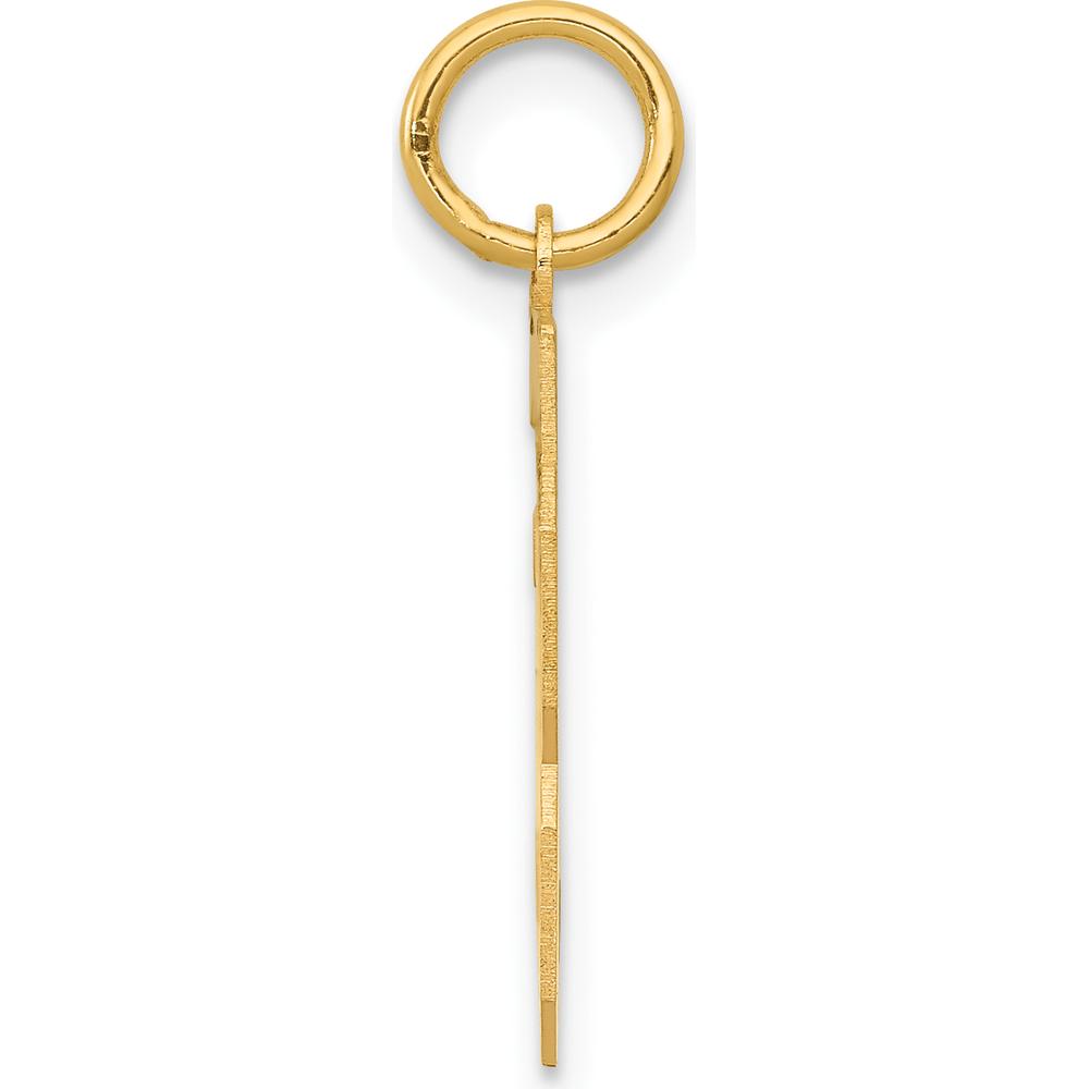 14K Yellow Gold Small Polished Number 33 Charm - Geometric Laser Cut Design by Oro Pregiato