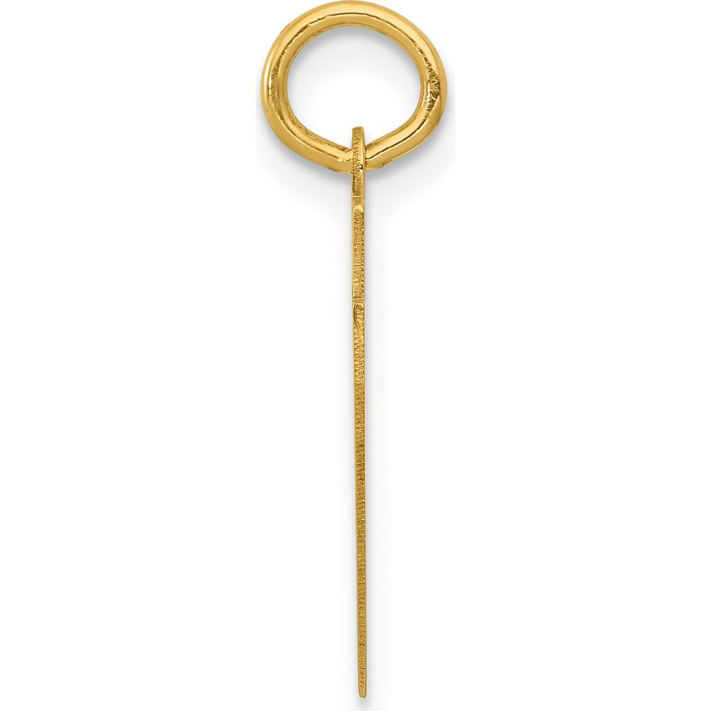 14K Yellow Gold Small Polished Number 47 Laser-Cut Charm by Oro Pregiato