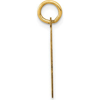 14K Yellow Gold Small Polished Number 58 Charm by Oro Pregiato
