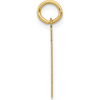 14K Yellow Gold Small Polished Number 61 Charm - Laser Cut Design by Oro Pregiato