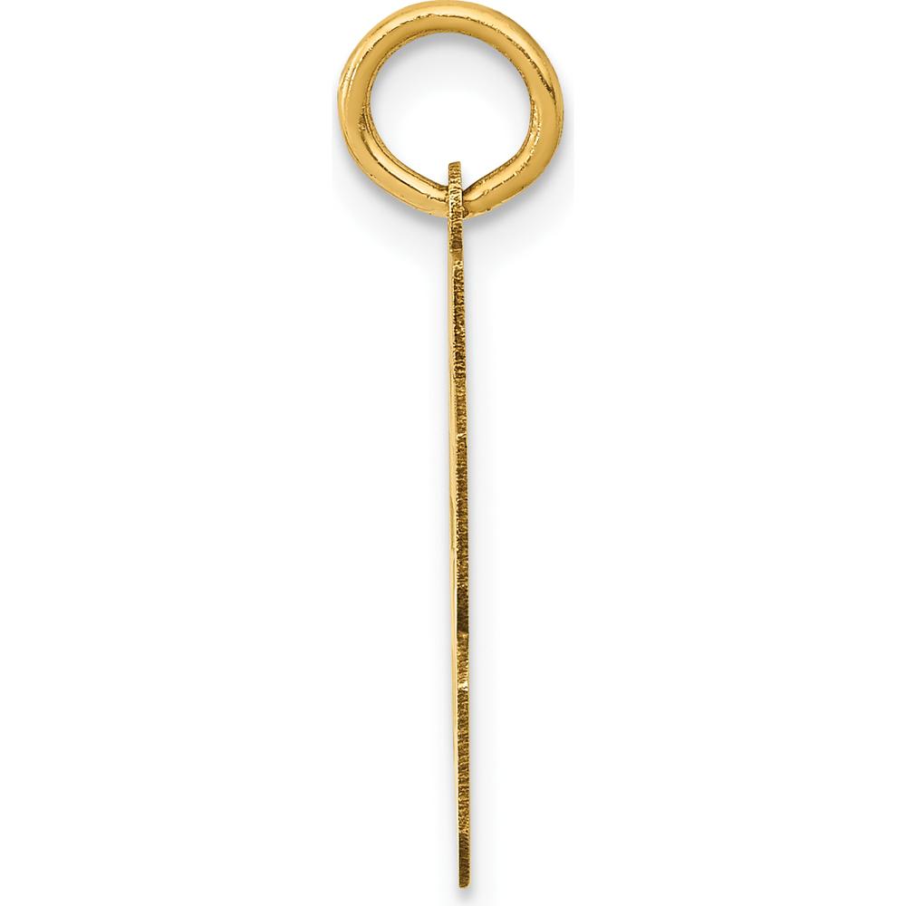 14K Yellow Gold Small Polished Number 63 Charm by Oro Pregiato