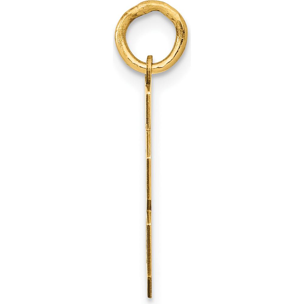14K Yellow Gold Small Polished Number 78 Charm by Oro Pregiato