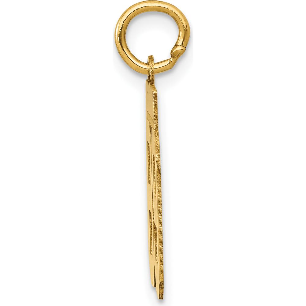 14K Yellow Gold Small Polished Number 89 Charm by Oro Pregiato