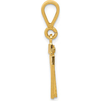 14K Yellow Gold Small Polished Number 97 Charm Pendant by 0