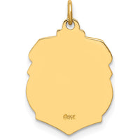 14K Yellow Gold Small St. Michael Medal Badge Pendant - 20.5mm by Oro Pregiato