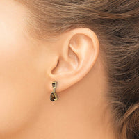 14K Yellow Gold Smoky Quartz Drop Earrings with Pear and Baguette Stones - 1.2 Carat Total Quartz Weight by Monteluci Fine Jewelry