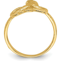 14K Yellow Gold Snake Ring with Polished Finish - Symbolic Serpent Design by Oro Pregiato